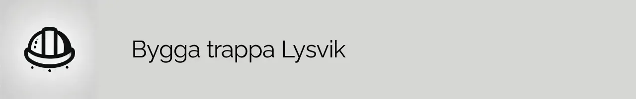 Bygga trappa Lysvik